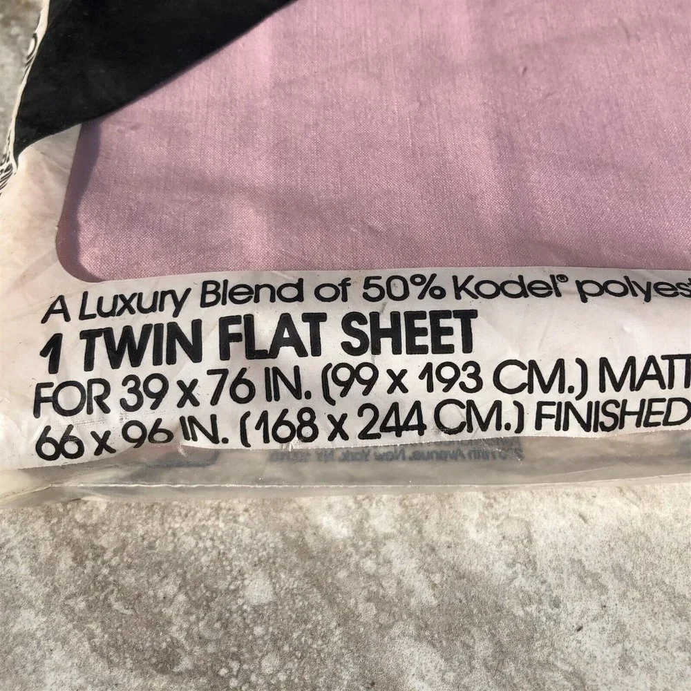 Performance by Springs TWIN FLAT SHEET Pink Cotton blend 180 Count Percale